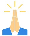 folded hands praying icon